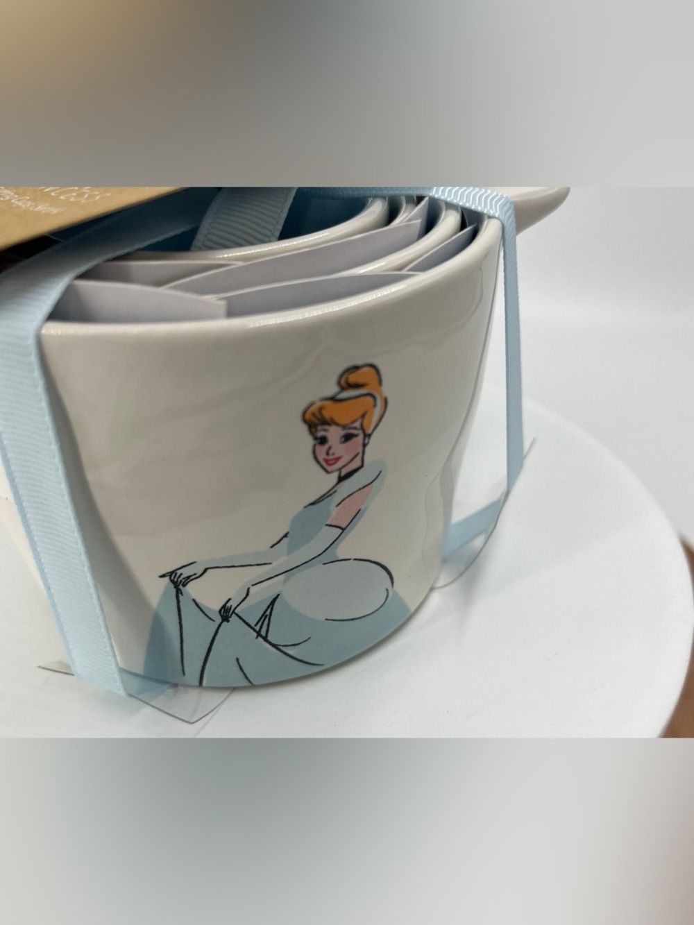 NWT Cinderella Ceramic Bowl Set - White and Light Blue price firm see below